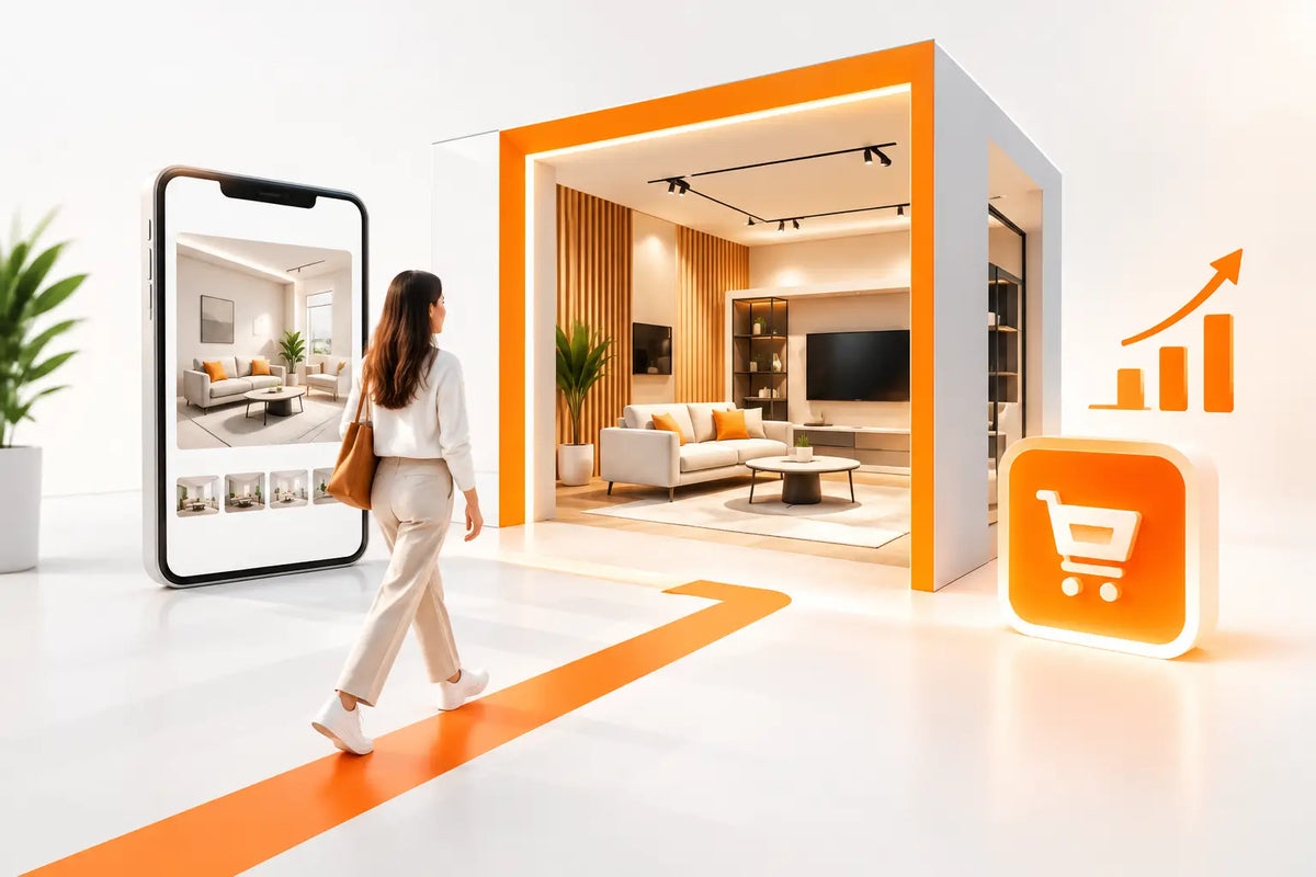 Příklad 3D showroomu, který prodává od dveří