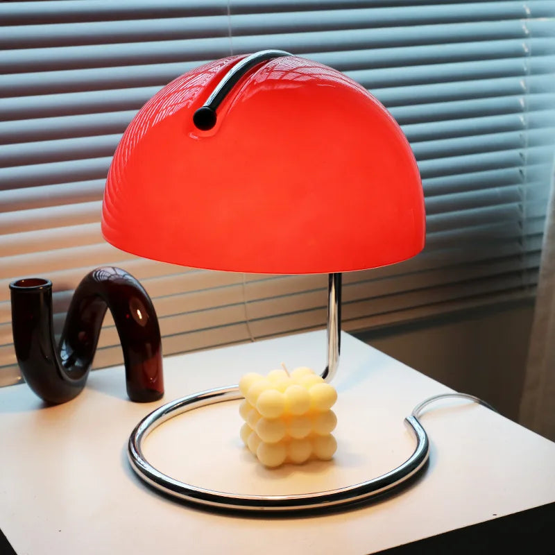 Stolní lampa Boun – designová, barevná Červená