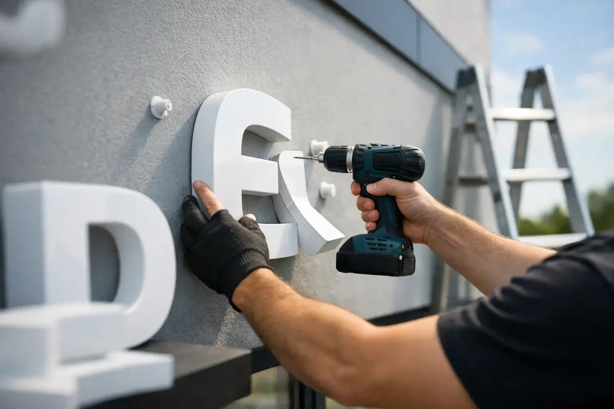 Jak připevnit 3D písmena na fasádu bez chyb