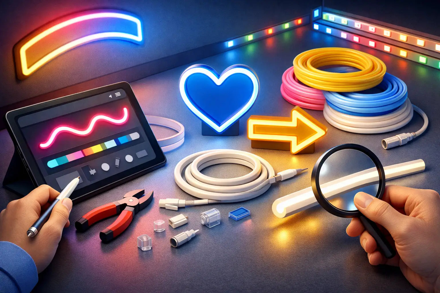 Jak vybrat LED neon na míru bez chyb