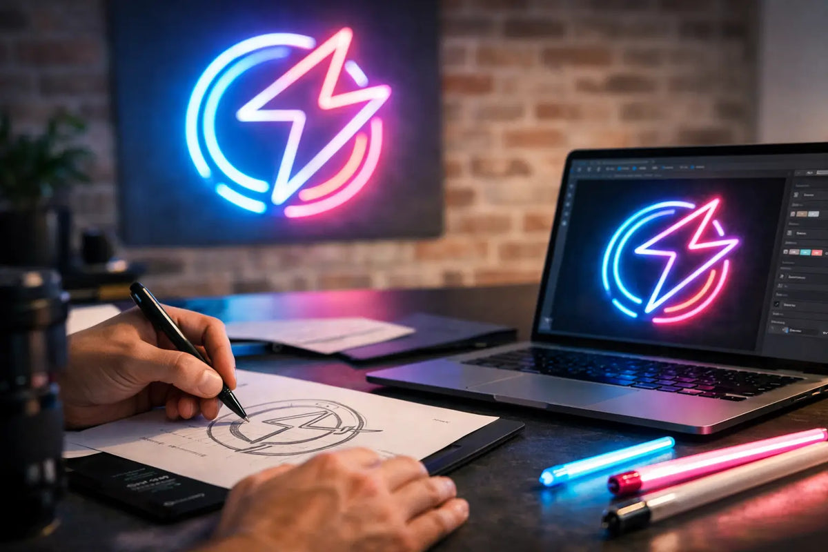 Jak navrhnout neonové logo, které funguje