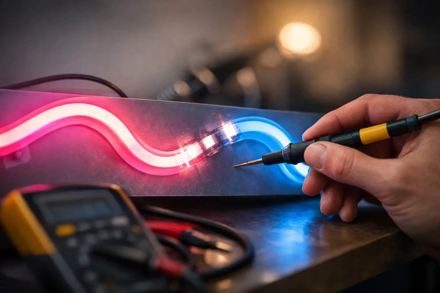 LED neon bliká: Jak najít příčinu a vrátit záři