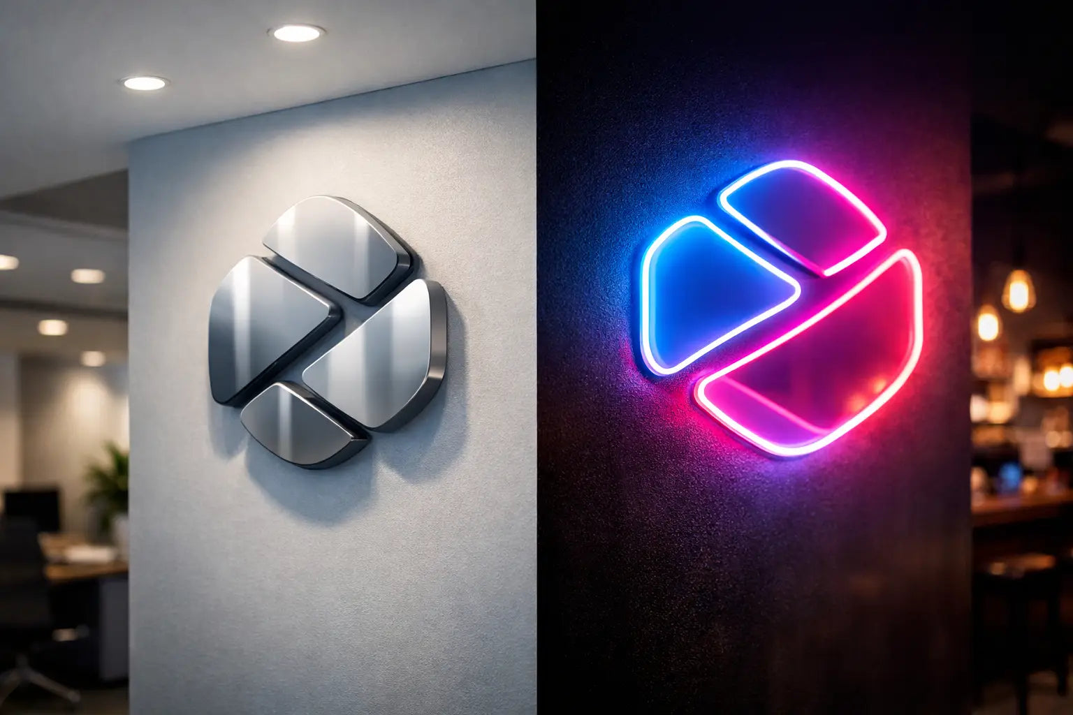 3D logo nebo neon: co lépe prodá váš prostor?