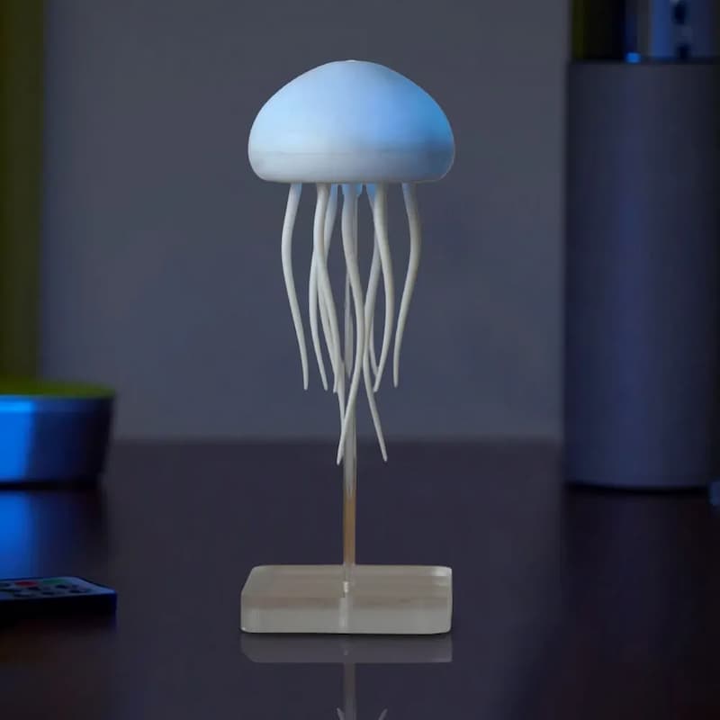 Přenosná noční lampička ve tvaru medúzy – AquaGlow Lampa se stojanem