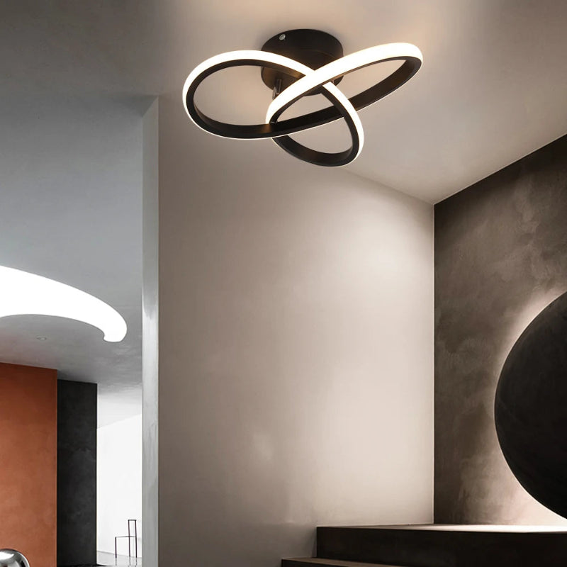Stropní LED svítidlo – APTEL Černá Teplá bílá