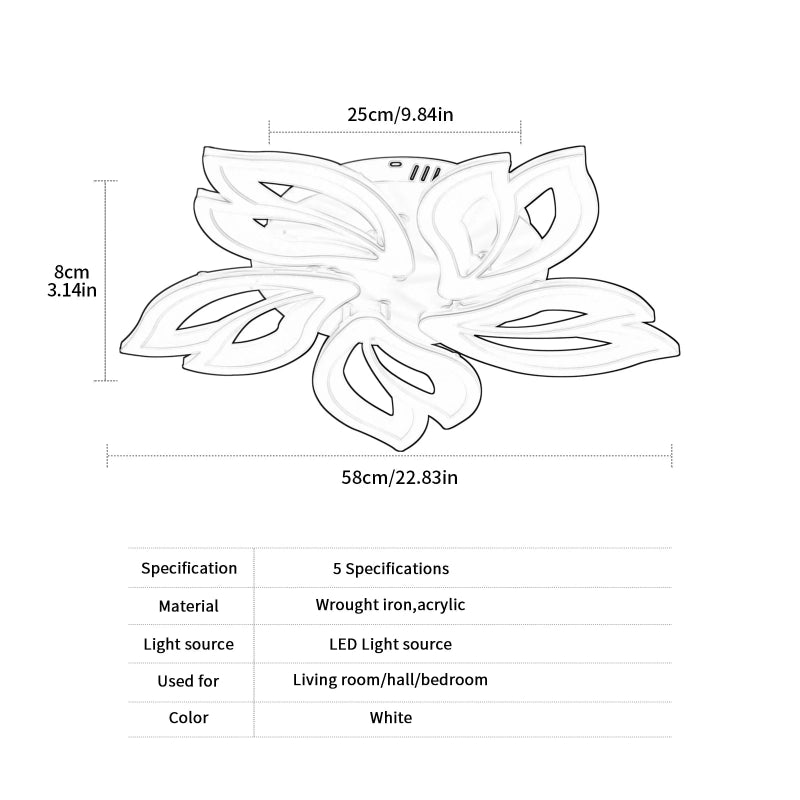 Stropní LED svítidlo – FLORA
