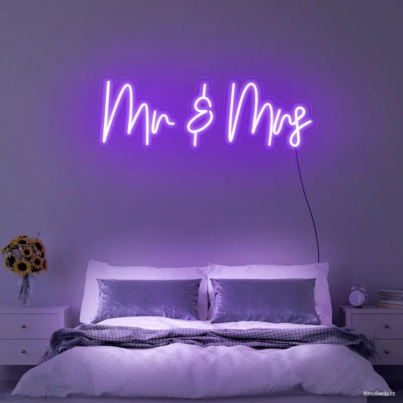 LED Neonový napís — Mr&Mrs