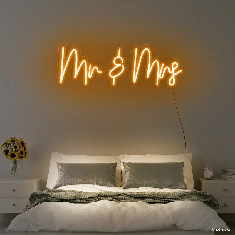 LED Neonový napís — Mr&Mrs