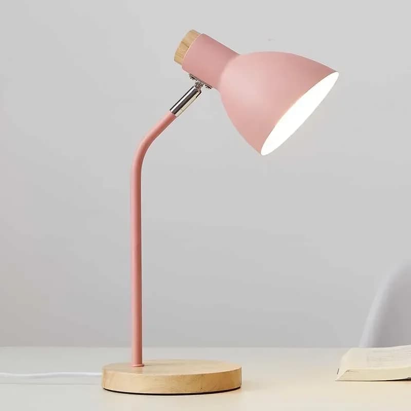 Stolní lampa kov-dřevo – Lesko