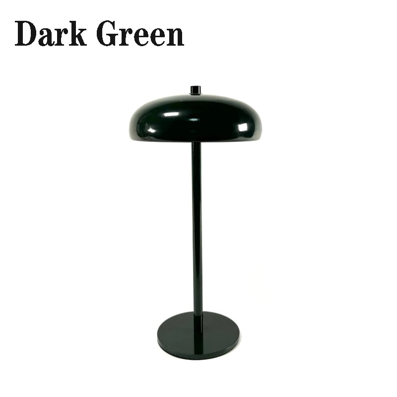 LED stolní lampa Mushroom – dobíjecí, dotyková, designová, různé barvy Zelená