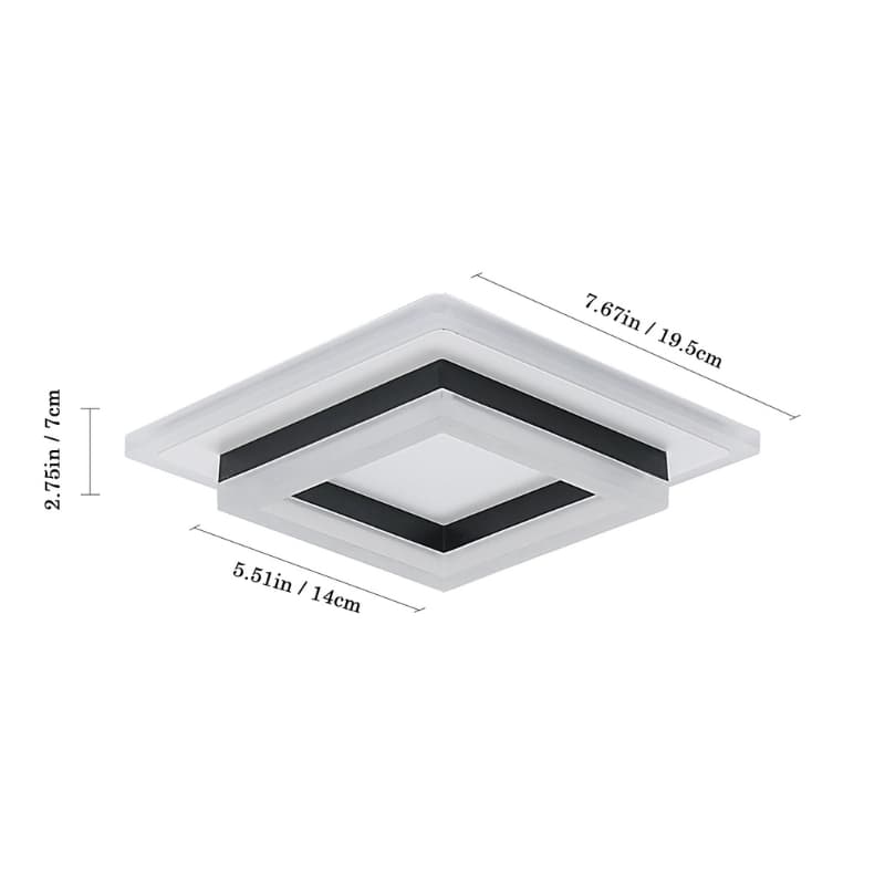 Stropní LED svítidlo — Cubo Černá a bílá Studená bílá