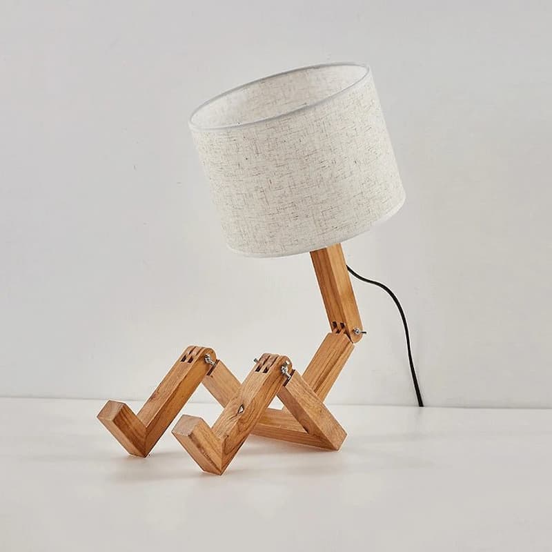 Dřevěná stolní lampa - WoodFlex Béžová