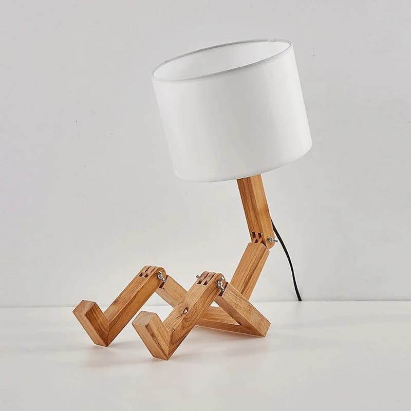 Dřevěná stolní lampa - WoodFlex Bílá